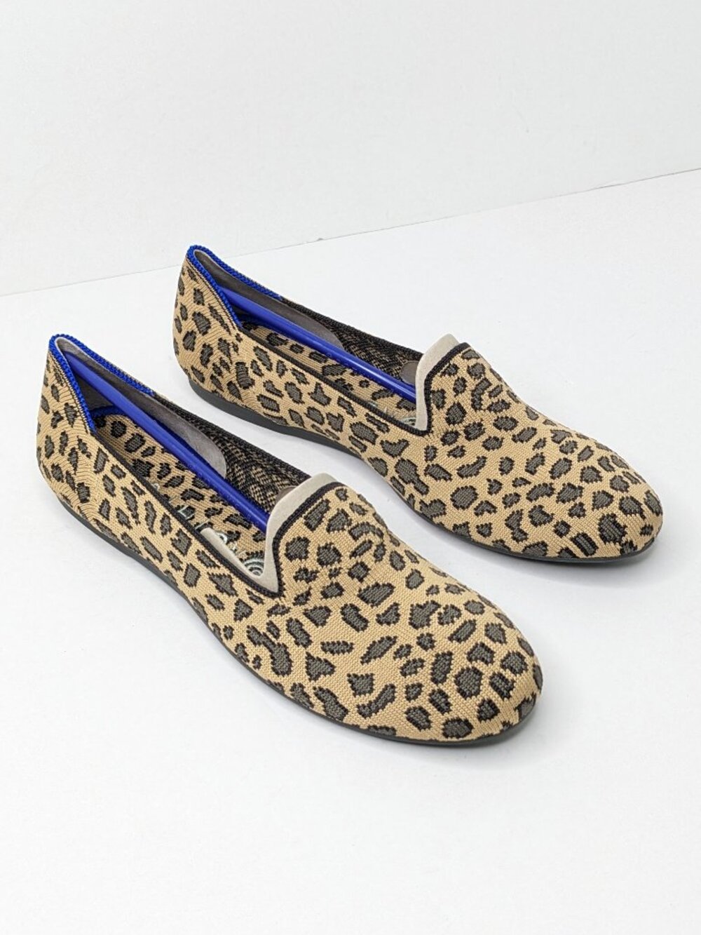 Rothy's The Loafer Casual Slip-On Flats Spotted Leopard Knit Womens 8